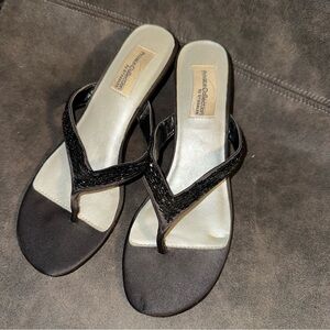 Black Beaded Sandals (Private Collection by Dyeables)